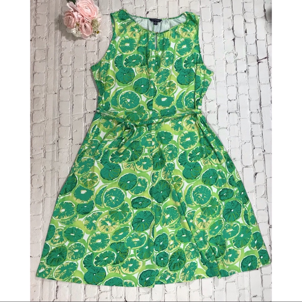 Land’s End Lime Print Sun Dress